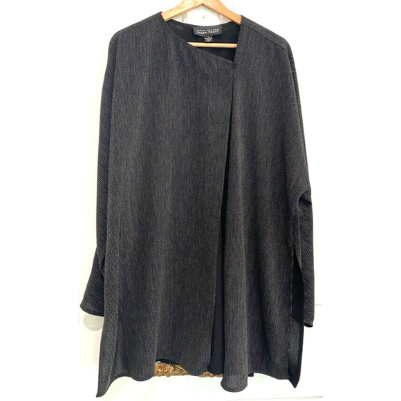 Linda Allard Ellen Tracy Jackets & Blazers - Linda Allard Ellen Tracy - black striped light jacket, tunic women's size 16